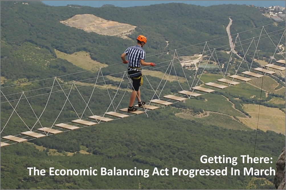 Getting There: The Economic Balancing Act Progressed In March